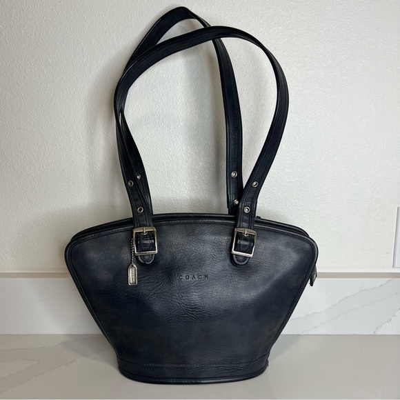 Coach Black Leather Satchel - Picture 1 of 15